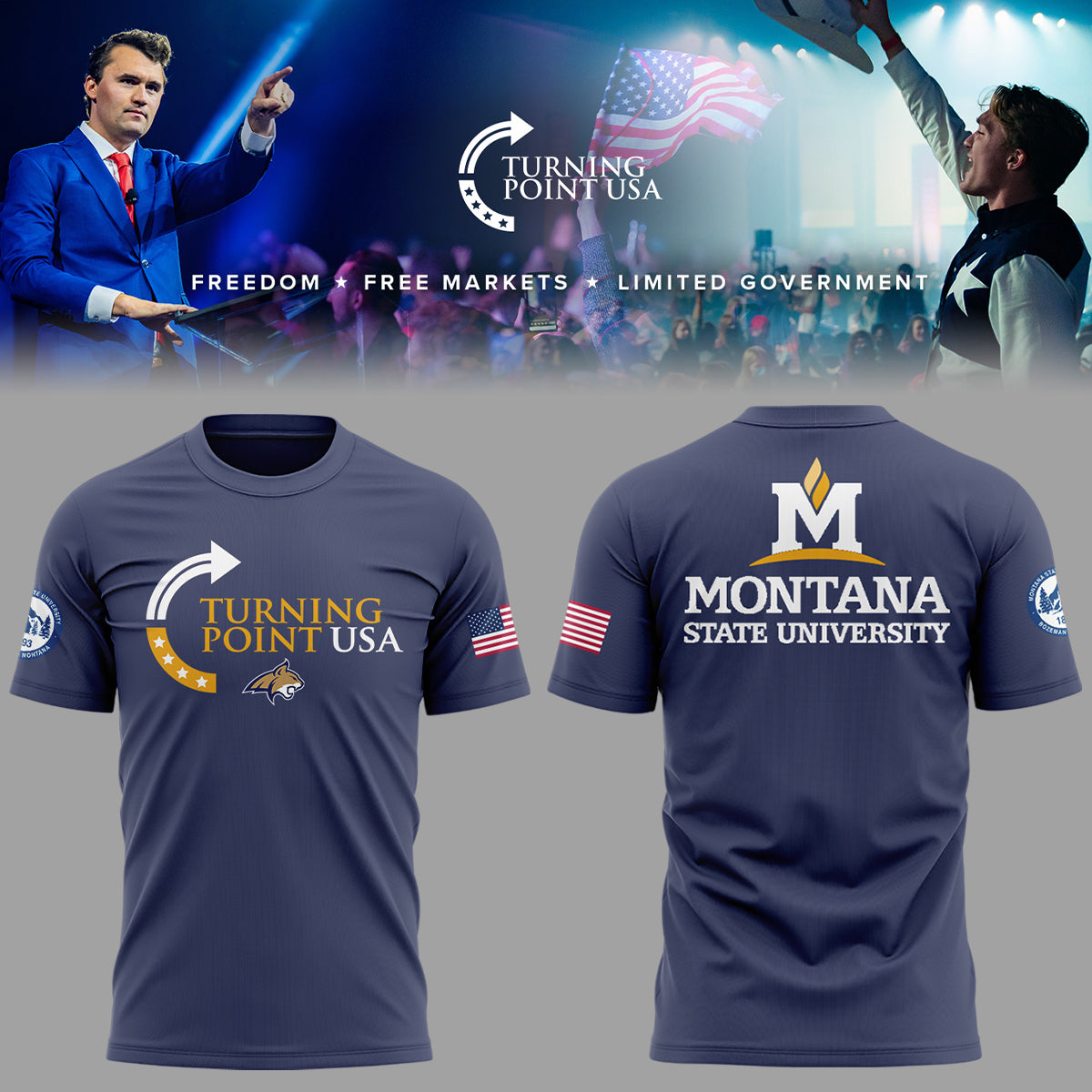 Limited Edition Montana State x Turning Point USA 2025 TShirt