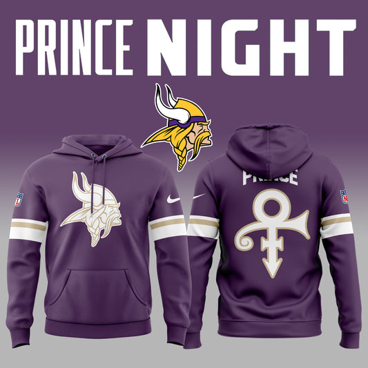 Limited Edition Minnesota Vikings x Prince Night 2025 Hoodie