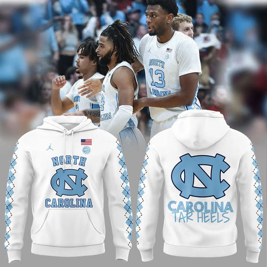 Limited Edition UNC Basketball White Version1 Hoodie -  - Carolina Tar Heels Shirt