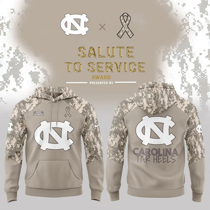 Limited Edition UNC Basketball Salute To Service Hoodie -  - Carolina Tar Heels Shirt