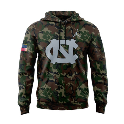 Limited Edition Carolina Basketball Coach Hubert Davis Camo Hoodie -  - Carolina Tar Heels Shirt