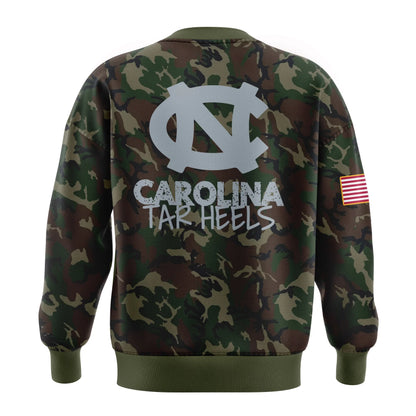 Limited Edition Carolina Basketball Coach Hubert Davis Camo Sweatshirt -  - Carolina Tar Heels Shirt