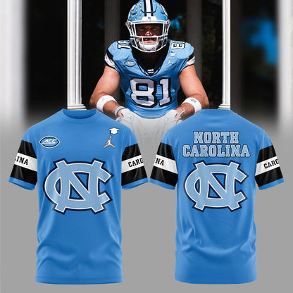 Limited Edition North Carolina Football T-Shirt -  - Carolina Tar Heels Shirt