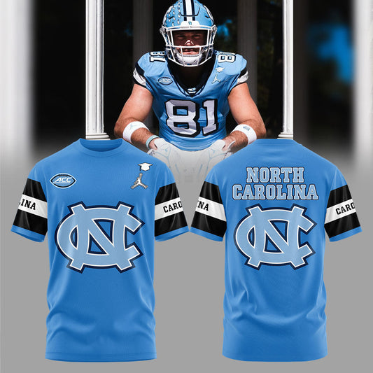 Limited Edition North Carolina Football T-Shirt -  - Carolina Tar Heels Shirt