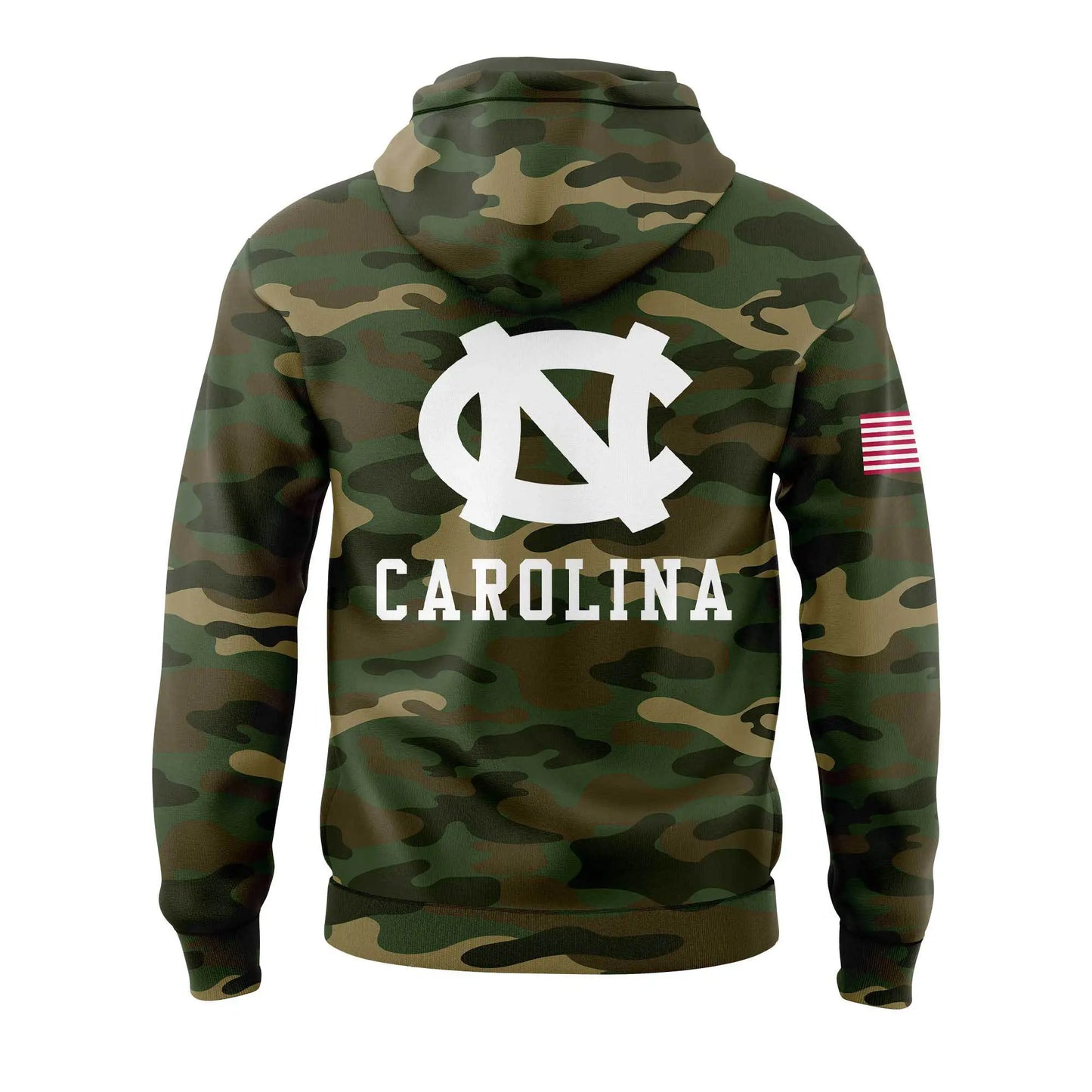 Limited Edition North Carolina Football Thanks Veterans Camo Hoodie -  - Carolina Tar Heels Shirt