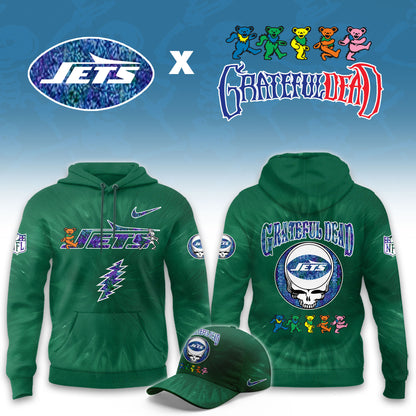 __New York Jets Grateful Dead Limited Hoodie