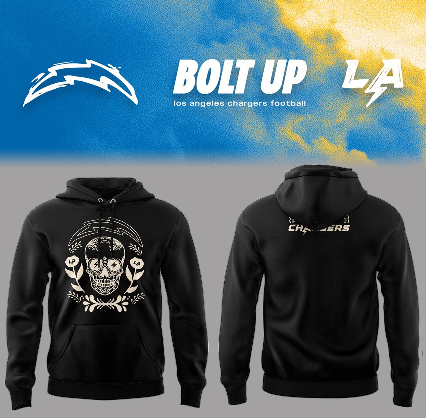 Limited Edition Chargers Bolt Up Hoodie-PA073125008