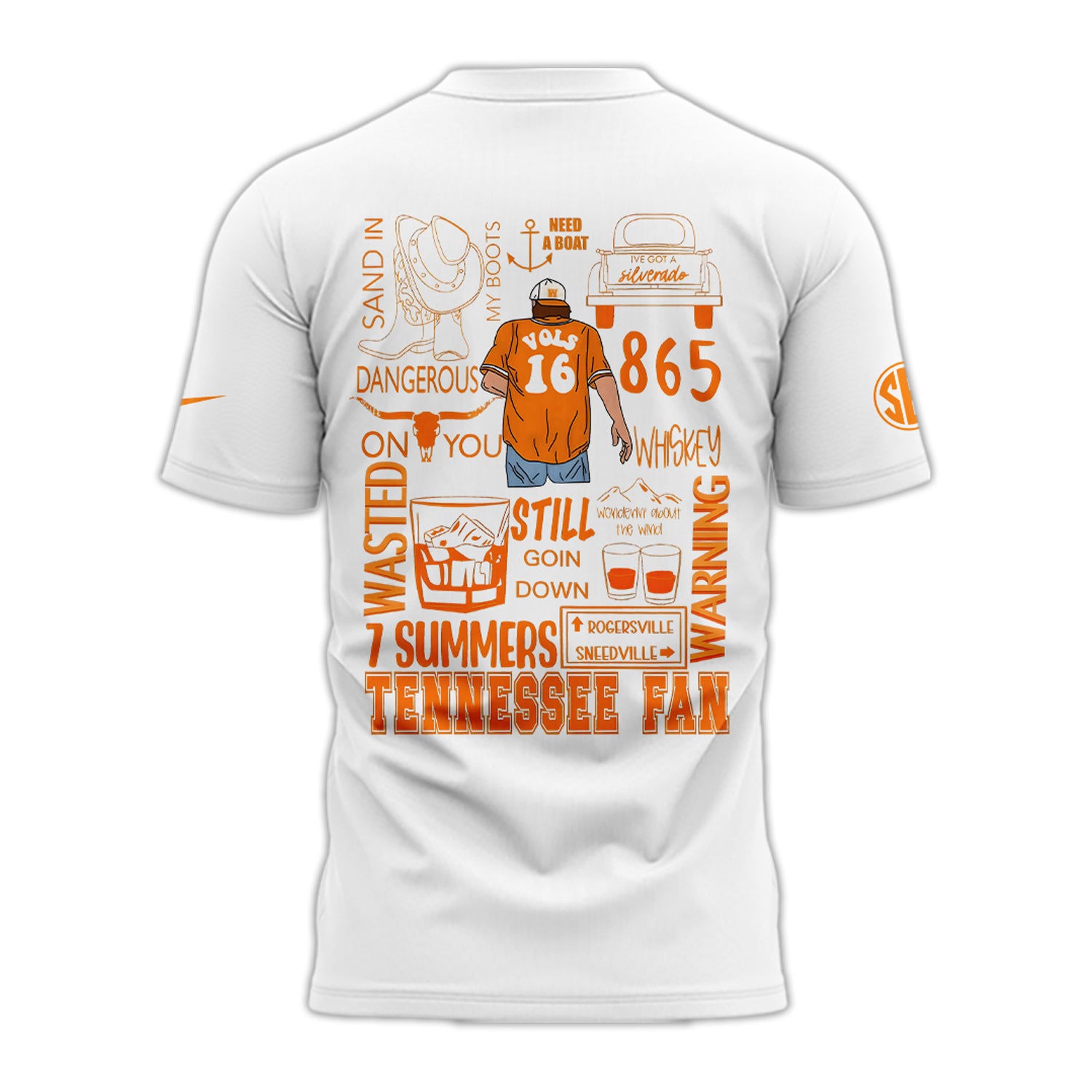 Tennessee Volunteers NCAA 2024 Nike Limited Tennessee x Morgan Wallen White T-Shirt-PU092324330