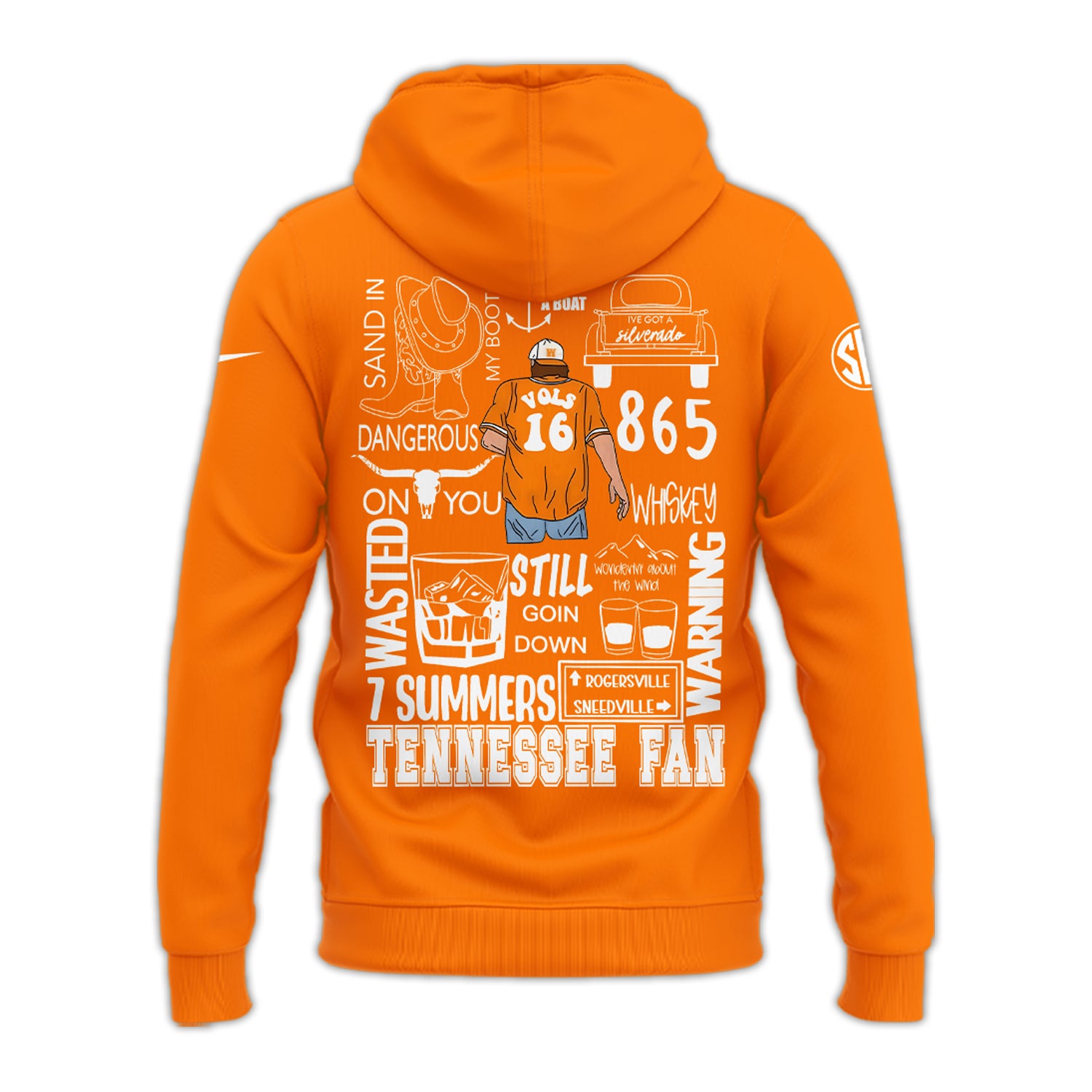 Tennessee Volunteers NCAA 2024 Nike Limited Tennessee x Morgan Wallen Orange Hoodie-PU092324350