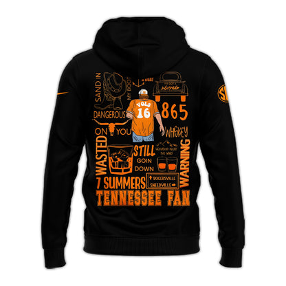 Tennessee Volunteers NCAA 2024 Nike Limited Tennessee x Morgan Wallen Black Hoodie-PU092324364