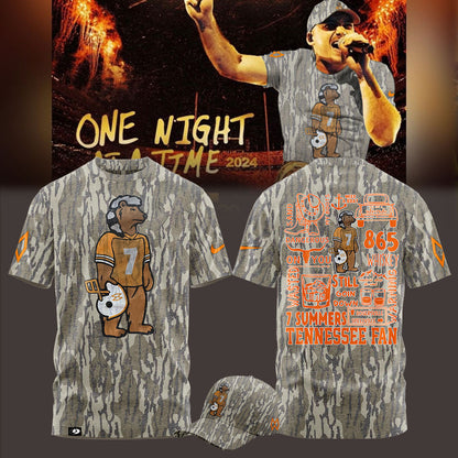 Limited Edition Tennessee x Morgan Wallen Camo Knoxville Mossy Oak Vintage T-Shirt-PU092724502