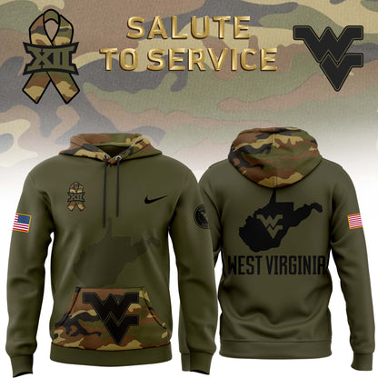 West VA Mountaineers  2024  Limited Veterans Camo Hoodie-PU111724561