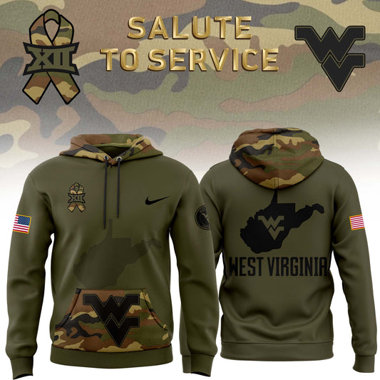 West VA Mountaineers  2024  Limited Veterans Camo Hoodie-PU111724561