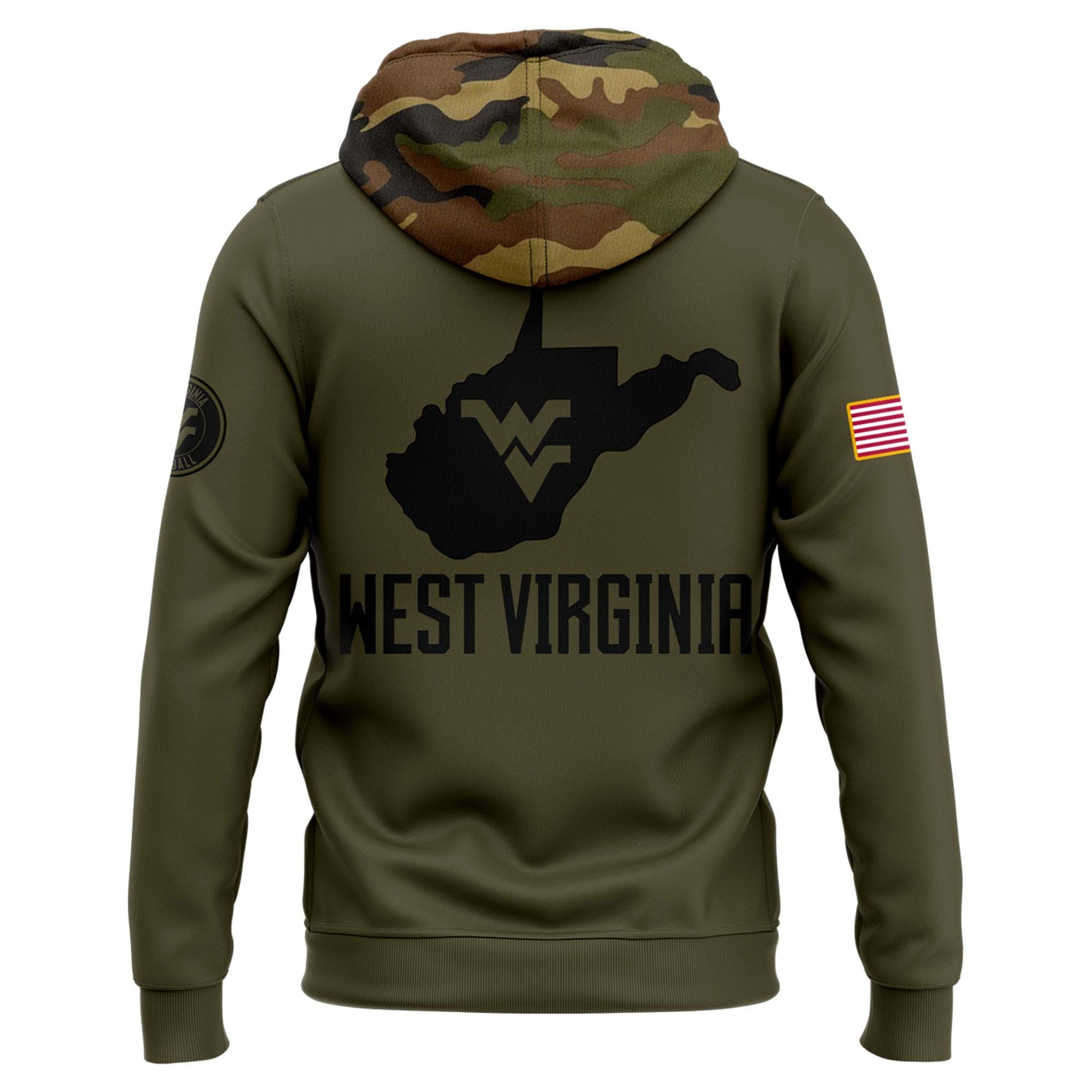 West VA Mountaineers  2024  Limited Veterans Camo Hoodie-PU111724561