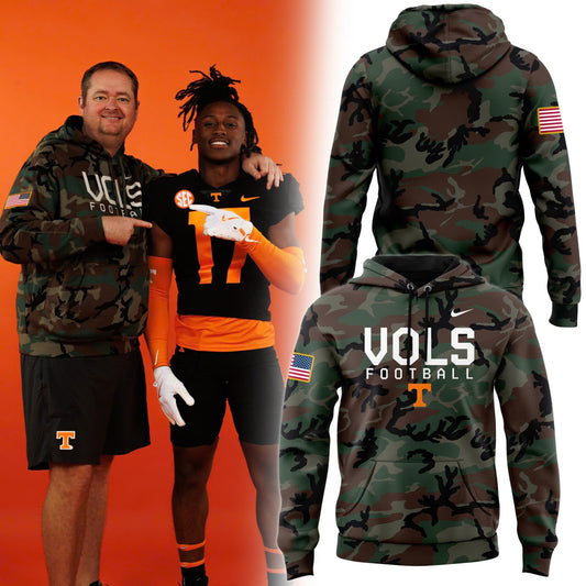 Tennessee Football Nike Camo 2024 Salute to Service Club Fleece Pullover Hoodie-PU1127242503