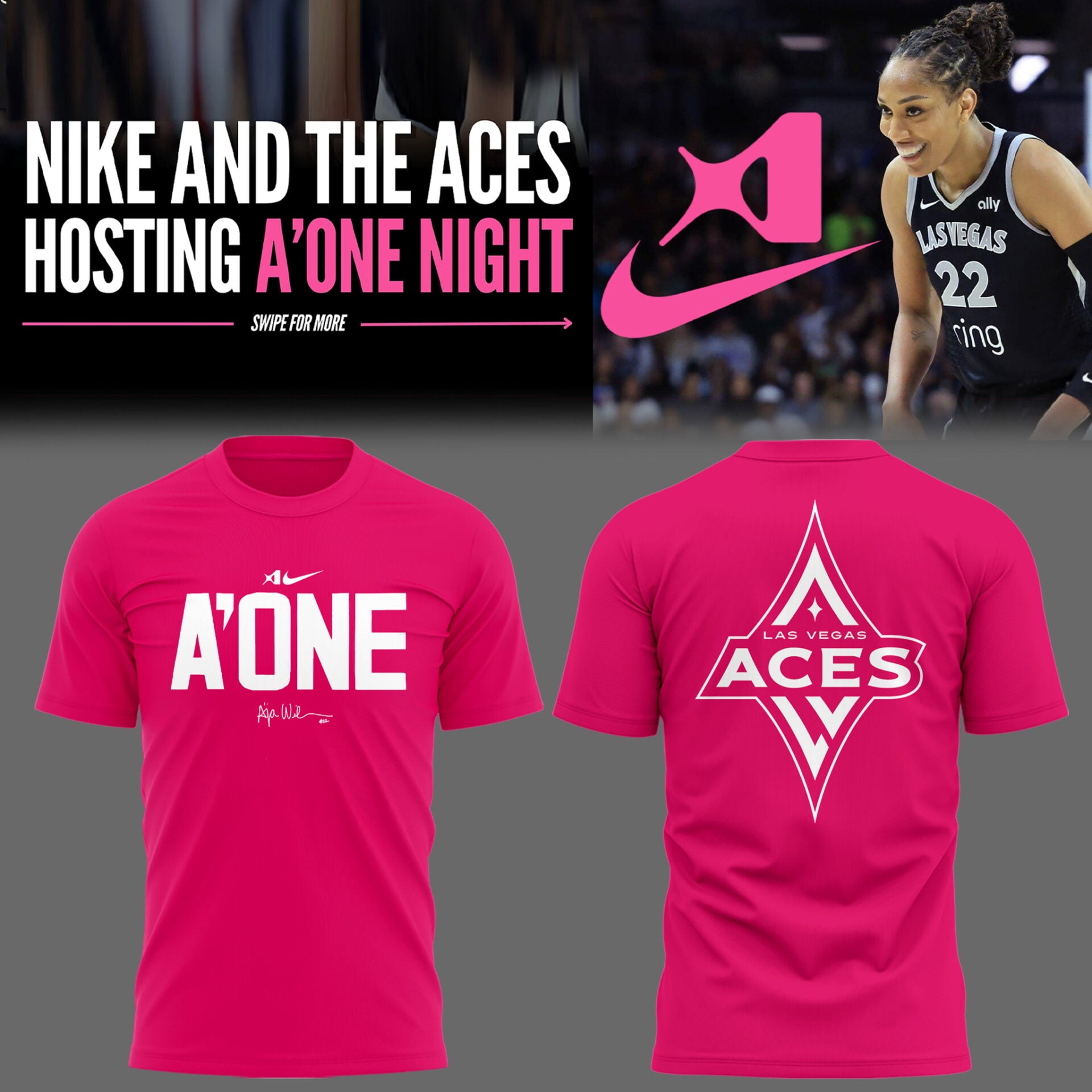 Limited Edition LV Aces x A' One Night 2025 Tshirt