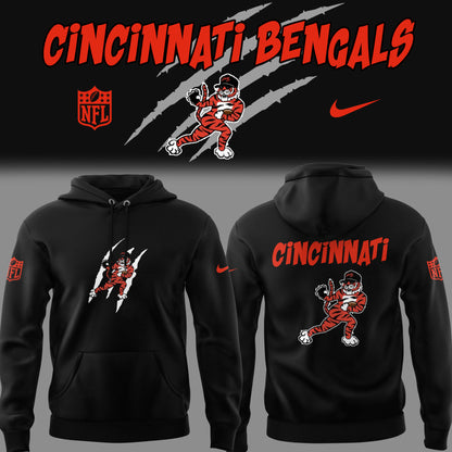 Limited Edition Bengals Football New Logo Black Hoodie