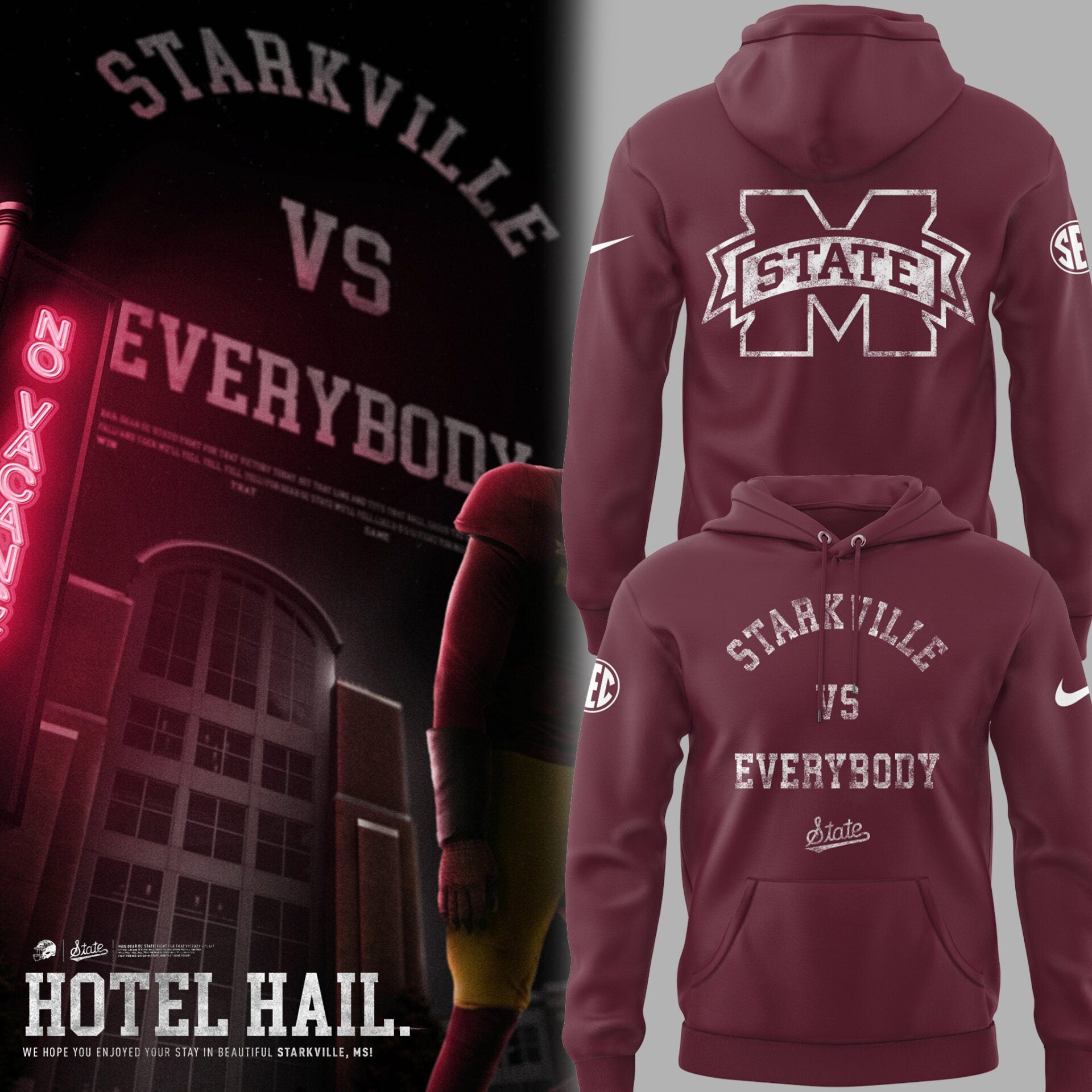 Limited Edition Mississippi State Football "Starkville vs Everybody" Hoodie