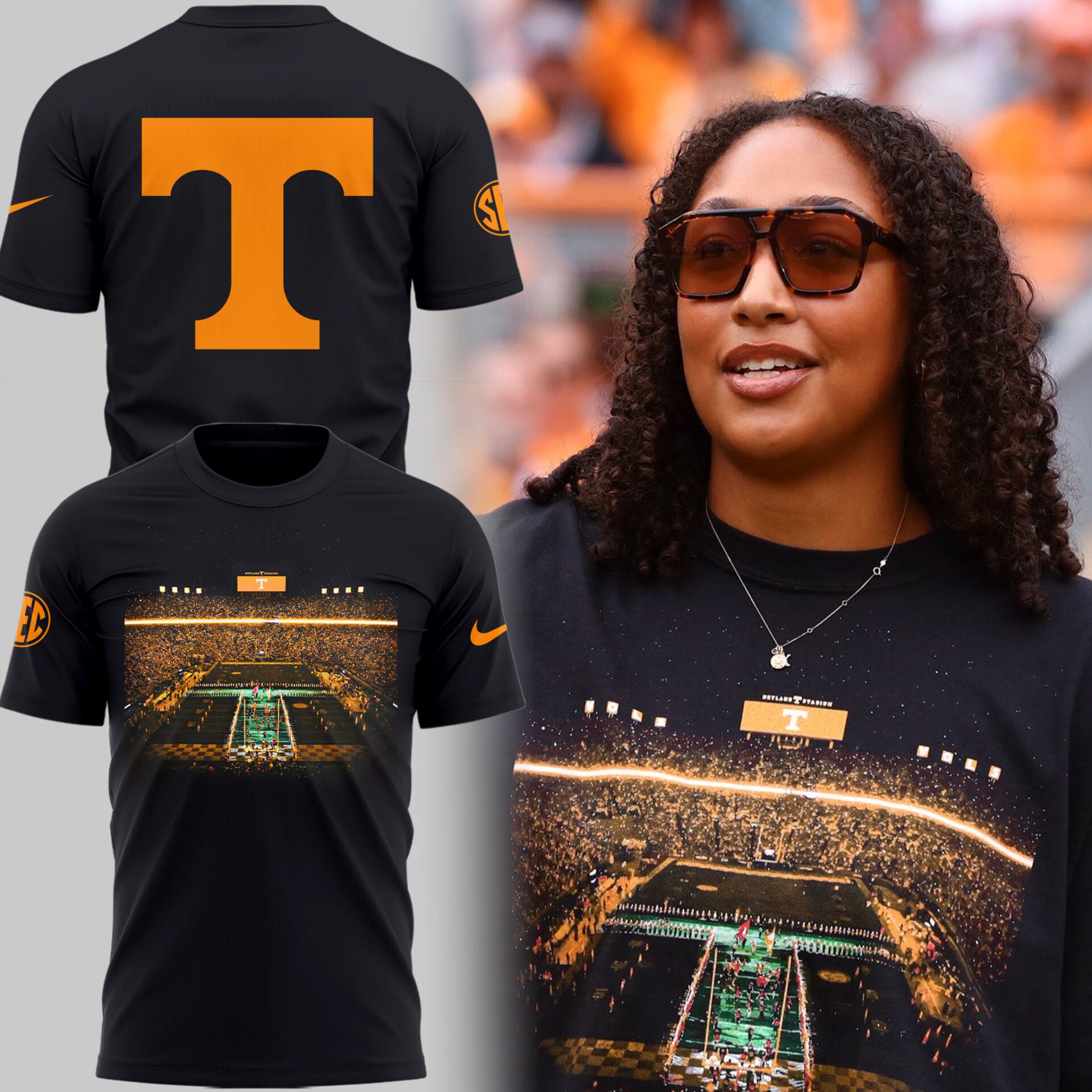 Limited Edition Volunteer Football Comfort Colors Neyland at Night 2025 TShirt-PU25090842