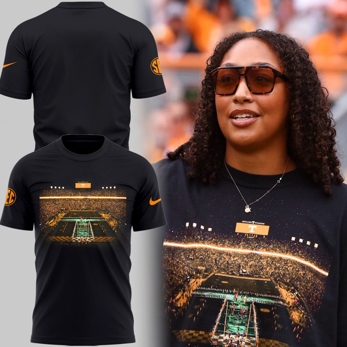 Limited Edition Volunteer Football Comfort Colors Neyland at Night 2025 TShirt-PU25090844