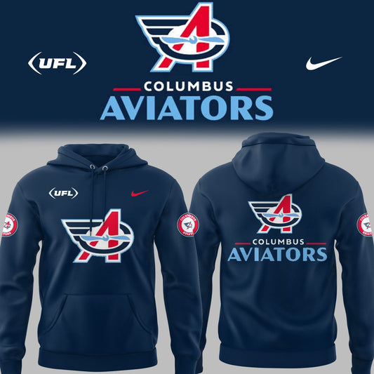 Limited Edition Columbus Aviators Football Blue Hoodie