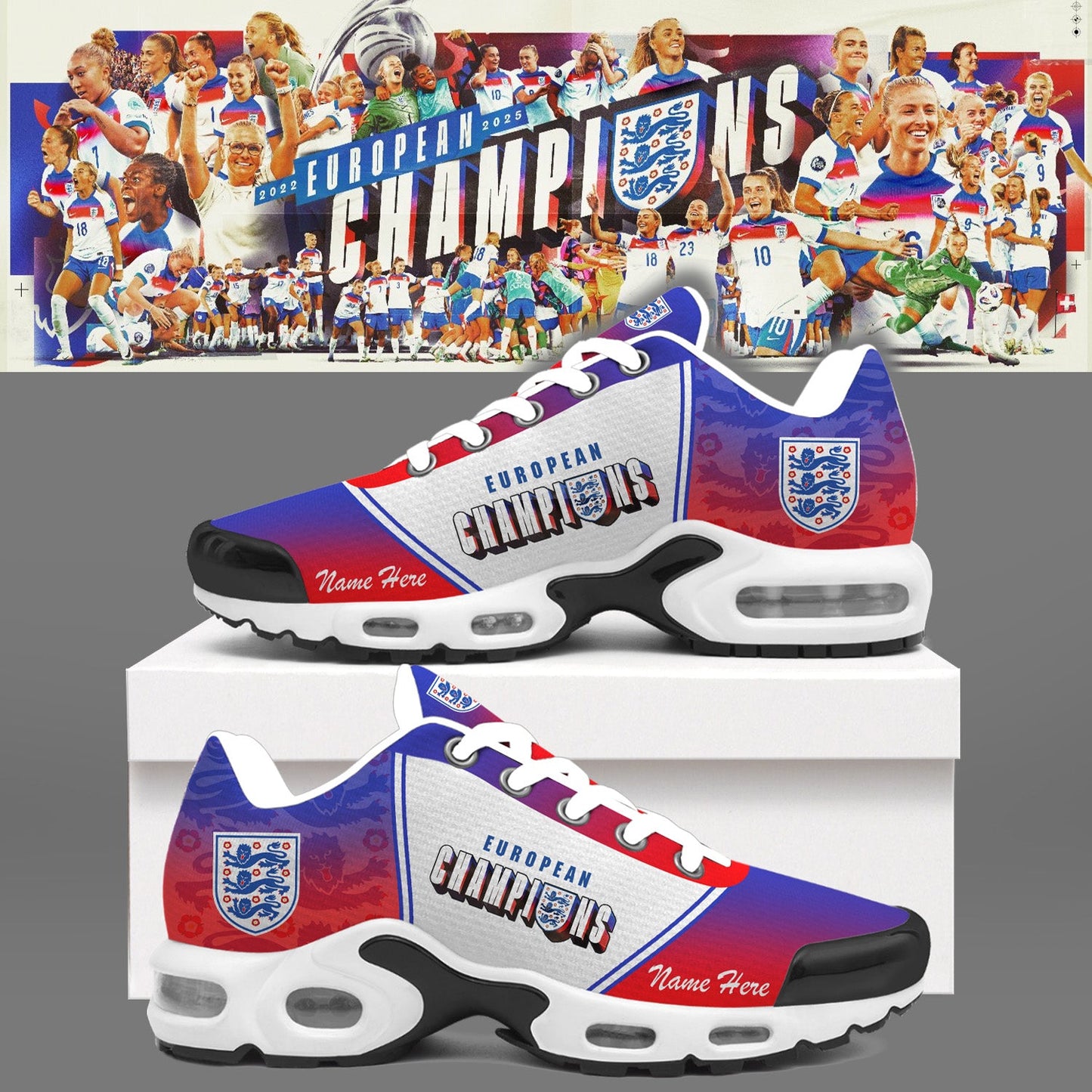 Limited Edition ENGLAND Soccer Women’s EURO 2025 Custom