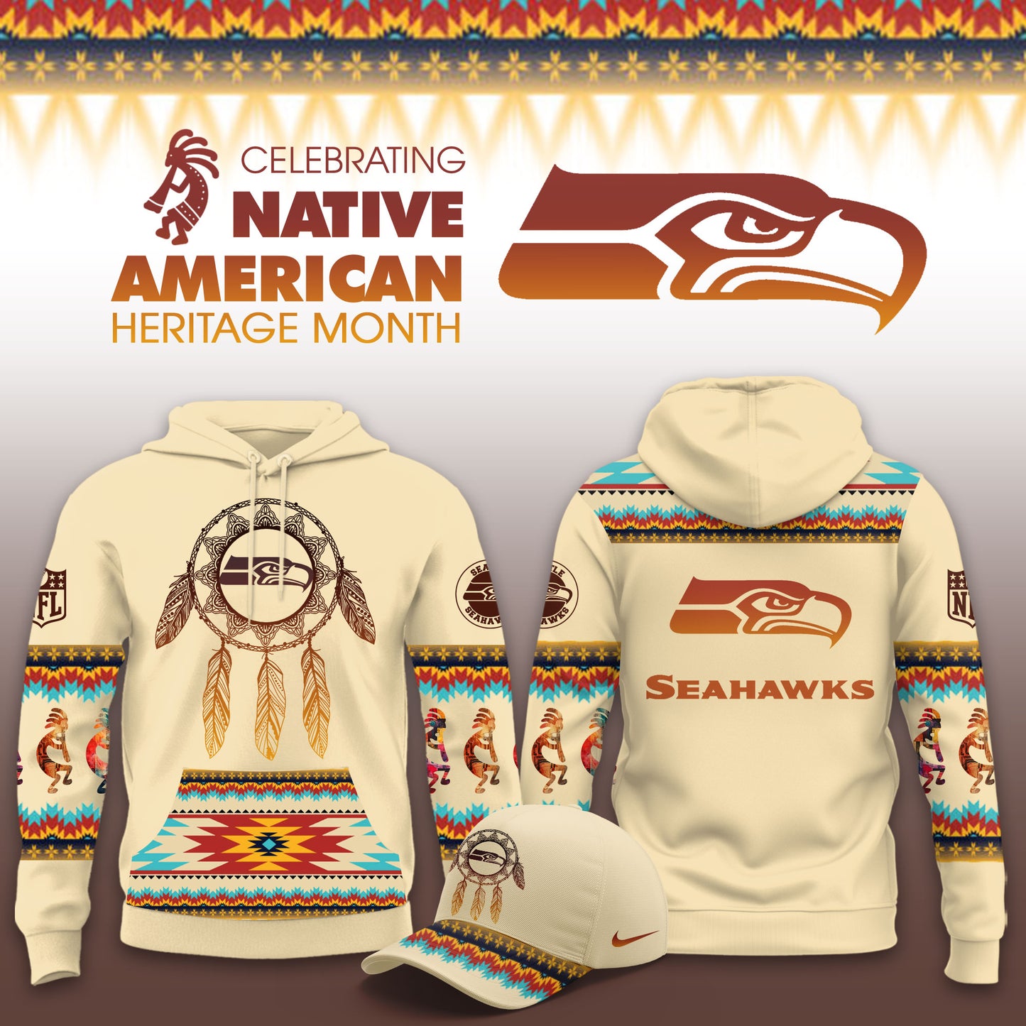 Seattle Seahawks Native American Heritage Limited Hoodie
