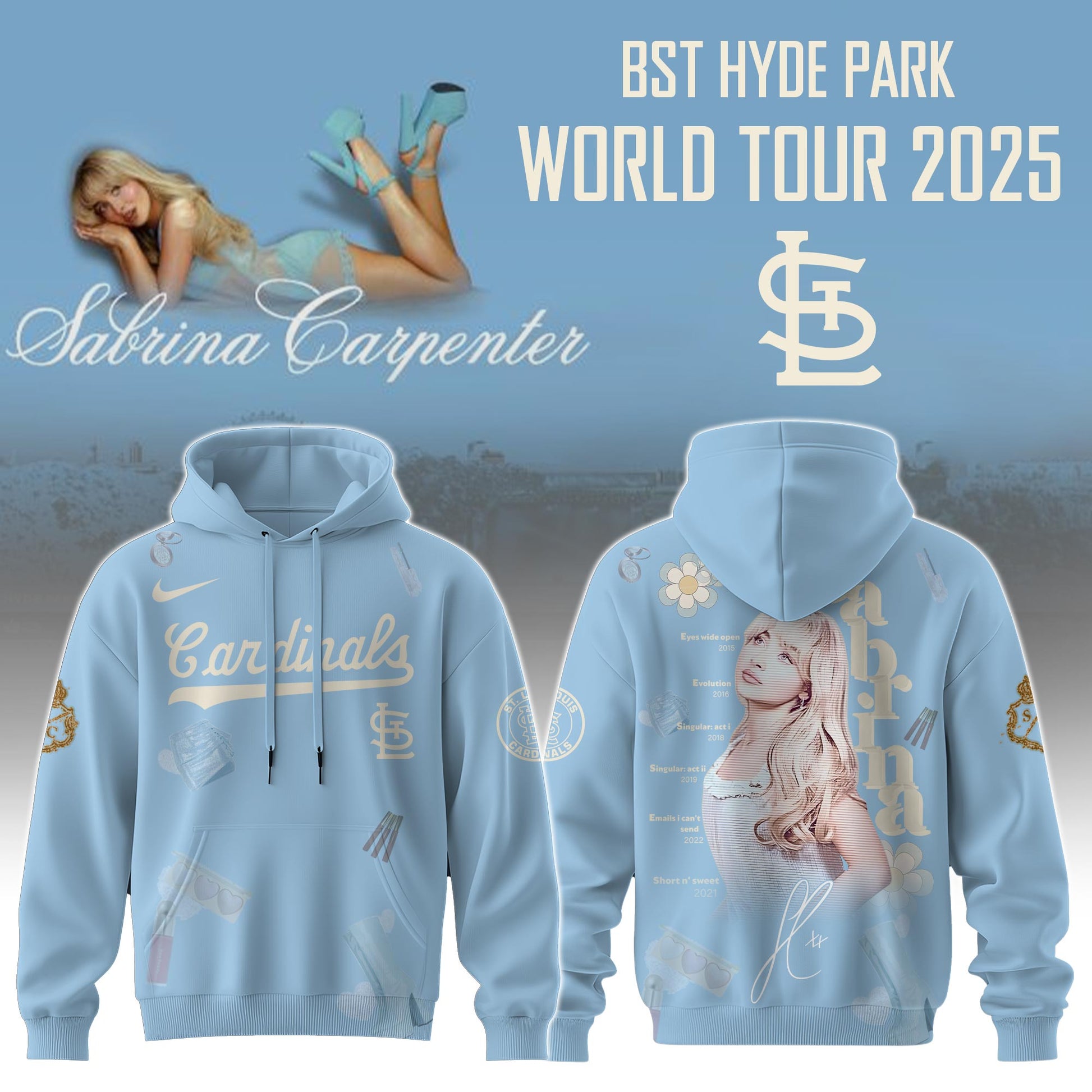St.L Cardinals x Sabrina Carpenter “Short n’ Sweet Tour” Hoodie Editions Limited +Selling Out Fast