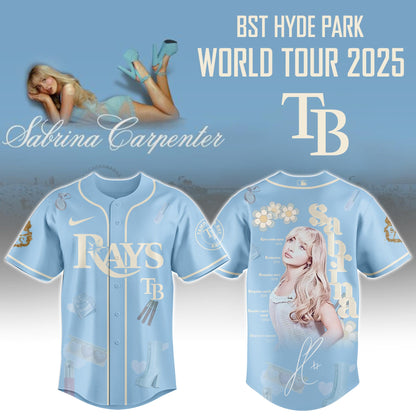 T B Rays x Sabrina Carpenter "Short n’ Sweet Tour" Jersey Editions Limited +Selling Out Fast