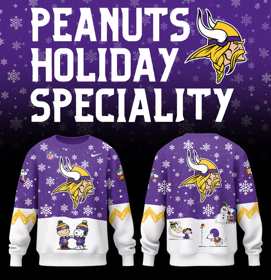 Limited Edition Minnesota Vikings Peanuts Holiday Speciality Sweatshirt 2024