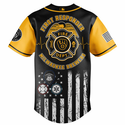 Milwaukee Brewers  x First Responders Night Jersey Limited Edition