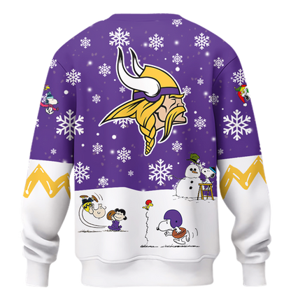 Limited Edition Minnesota Vikings Peanuts Holiday Speciality Sweatshirt 2024