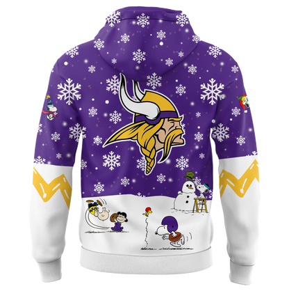 Limited Edition Minnesota Vikings Peanuts Holiday Speciality Hoodie 2024