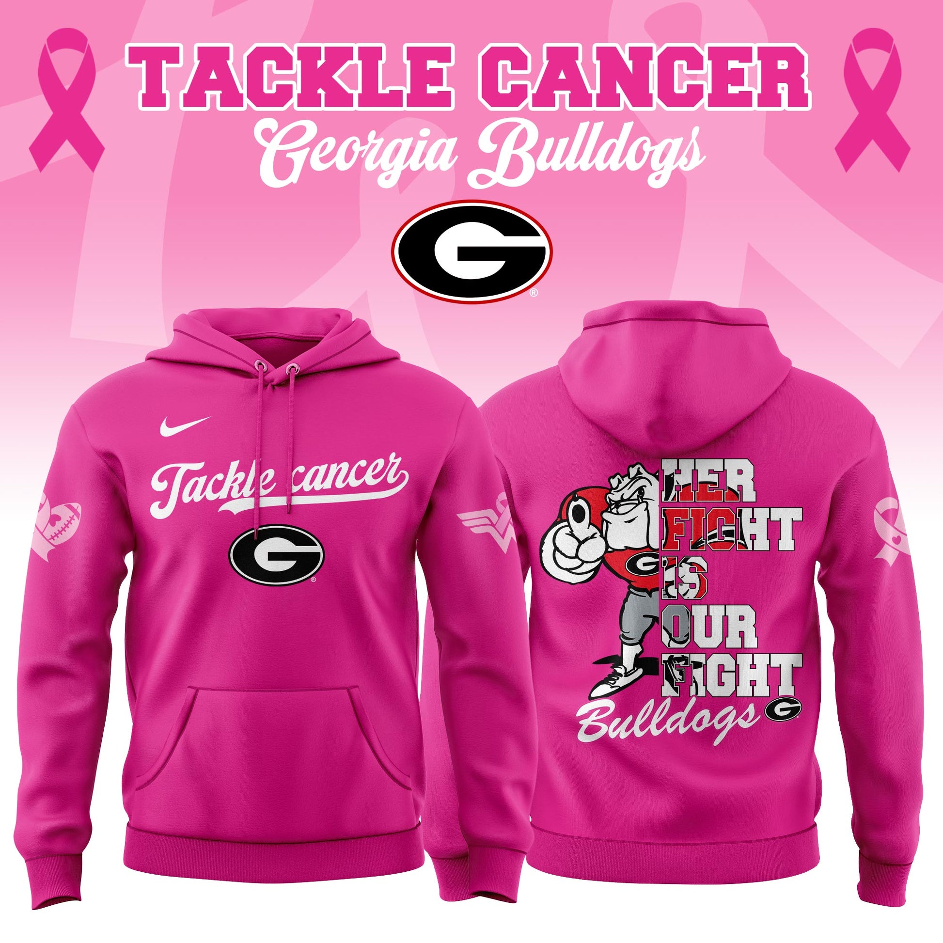 _ Georgia Bulldogs Tackle Cancer 2025 Limited Editions Hoodie