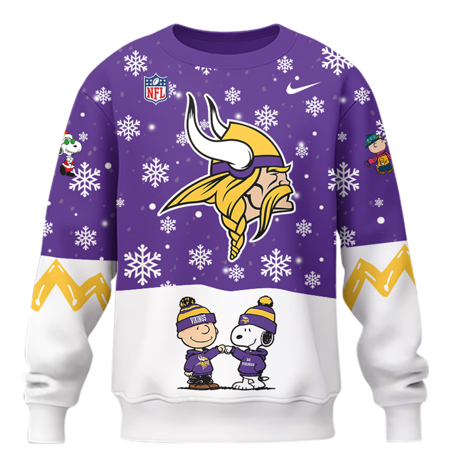 Limited Edition Minnesota Vikings Peanuts Holiday Speciality Sweatshirt 2024
