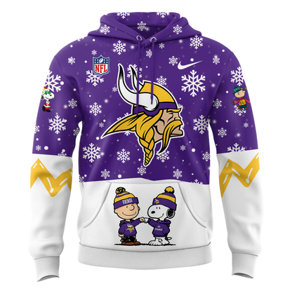 Limited Edition Minnesota Vikings Peanuts Holiday Speciality Hoodie 2024