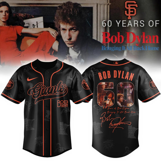 S F Giants x Bob Dylan 60th Bringing It All Back Home (1965–2025) Jersey Editions Limited +Selling Out Fast