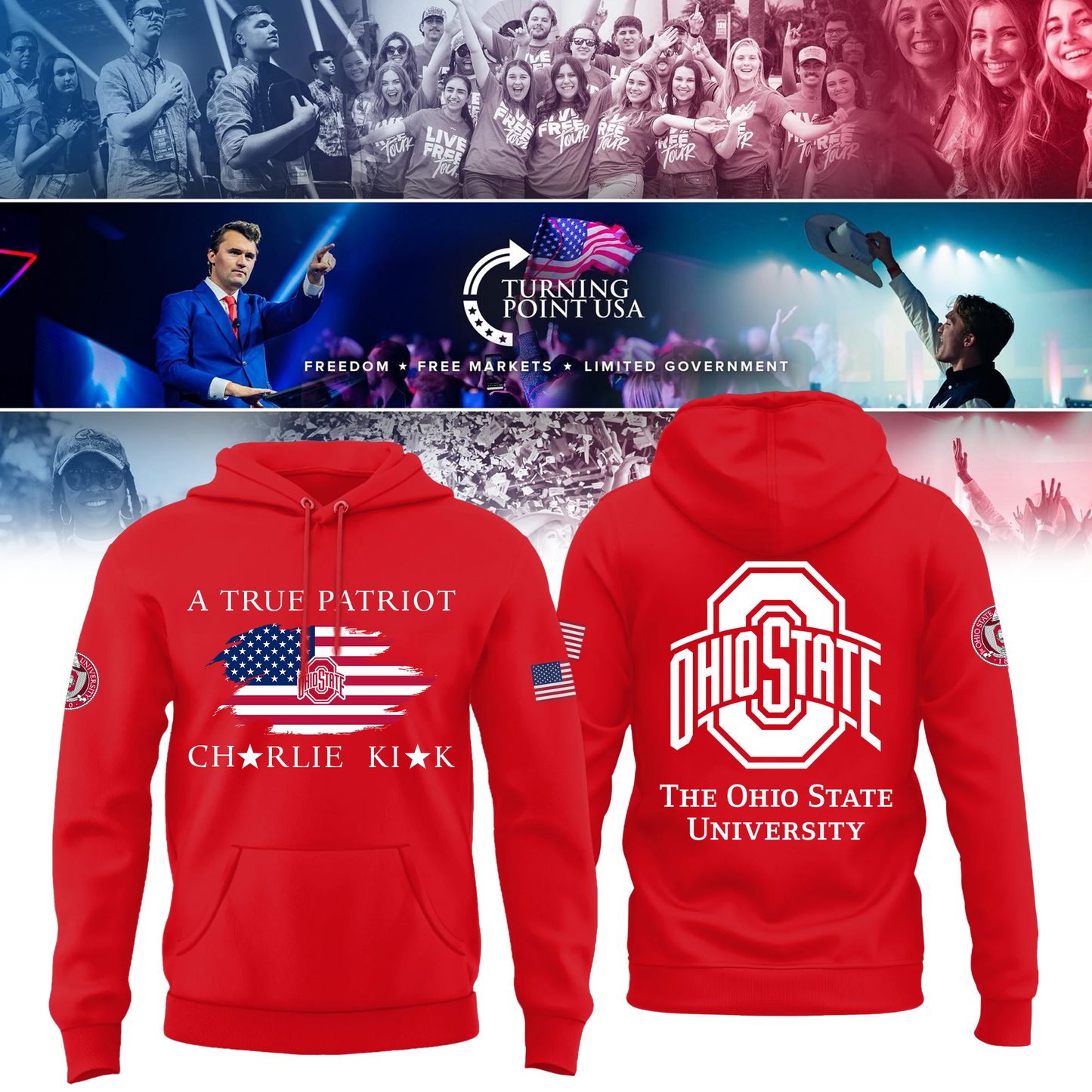 Limited Edition Ohio State Buckeyes x Turning Point USA Hoodie