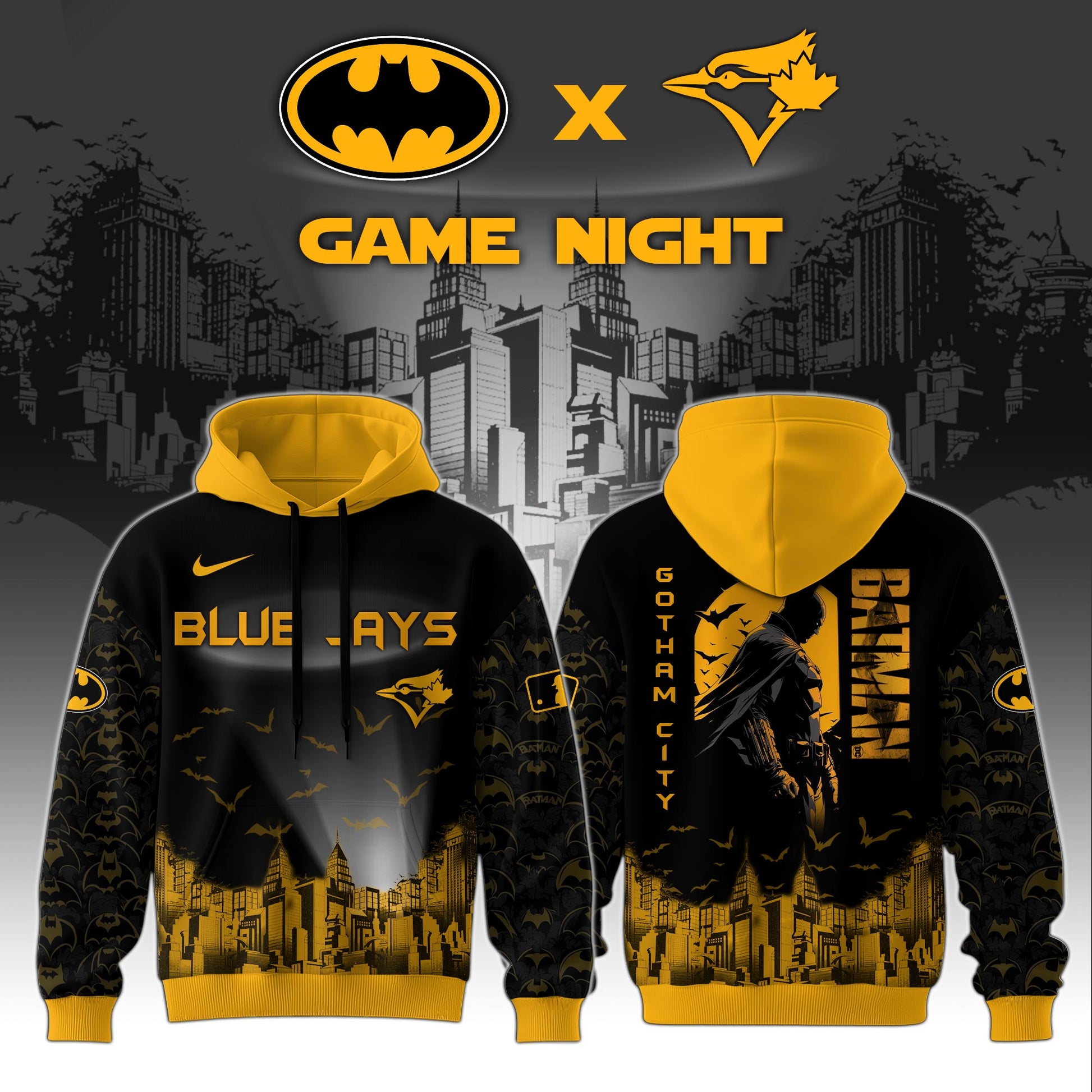 Toronto Blue Jays x DC Batman Game Night Special Edition Hoodie