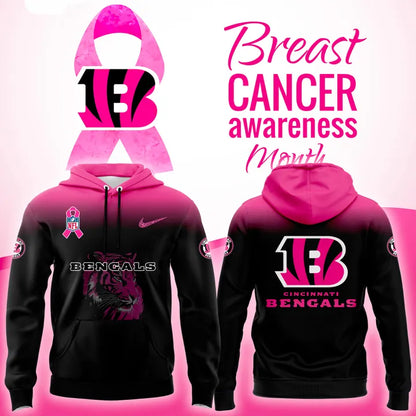 Cincinnati Bengals Breast Cancer Awareness 2025-2026 Hoodie v1