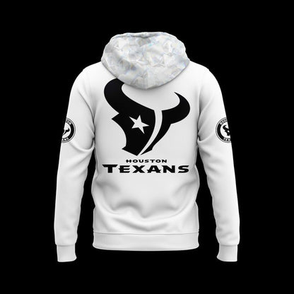 Limited edition Houston Texans Icy White Hoodie 2025