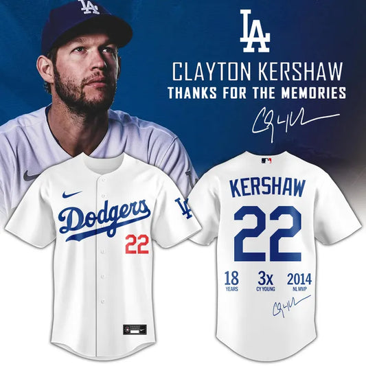 2025 limited edition jersey of the Los Angeles Dodgers for Clayton Kershaw fans.