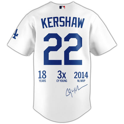 2025 limited edition jersey of the Los Angeles Dodgers for Clayton Kershaw fans.