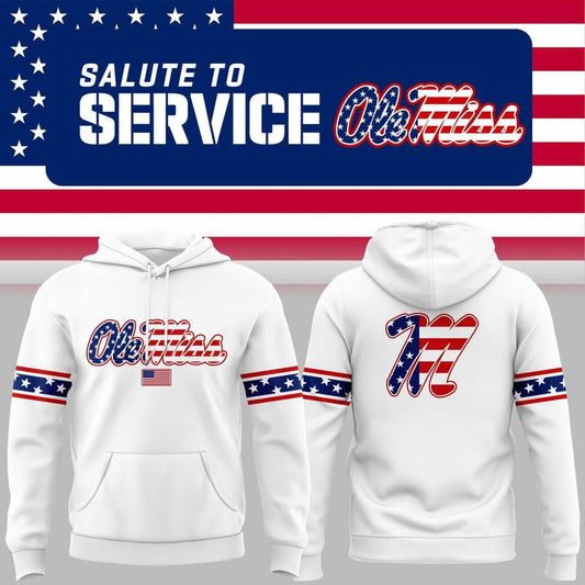 2025 Military Appreciation Ole Miss Wordmark Hoodie