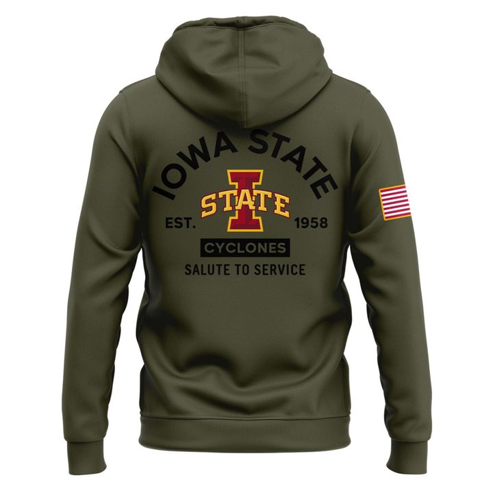 Limited edition Veterans Day hoodie from the Iowa State Wrestling