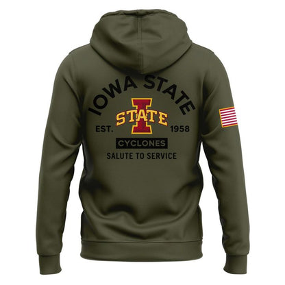 Limited edition Veterans Day hoodie from the Iowa State Wrestling