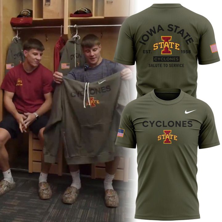 Limited edition Veterans Day t-shirt from the Iowa State Wrestling