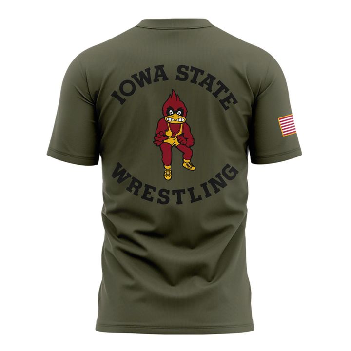 Limited edition Veterans Day t-shirt from the Iowa State Wrestling.