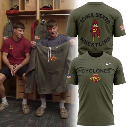 Limited edition Veterans Day t-shirt from the Iowa State Wrestling.