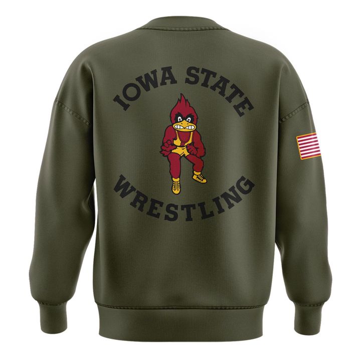 Limited edition Veterans Day sweatshirt from the Iowa State Wrestling